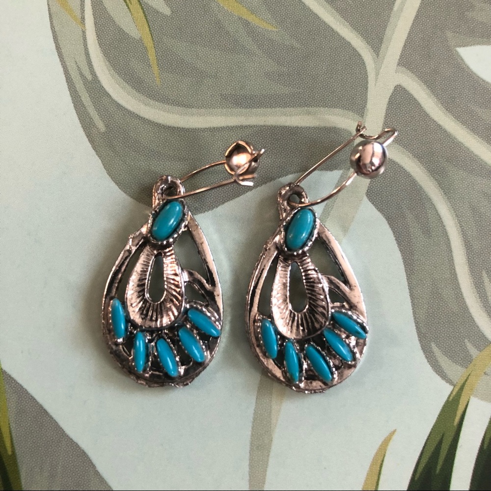 Turquoise Silver Earrings